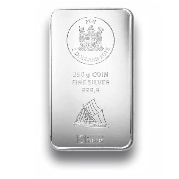 Fiji 250 G geprägt Silbermünzbarren
